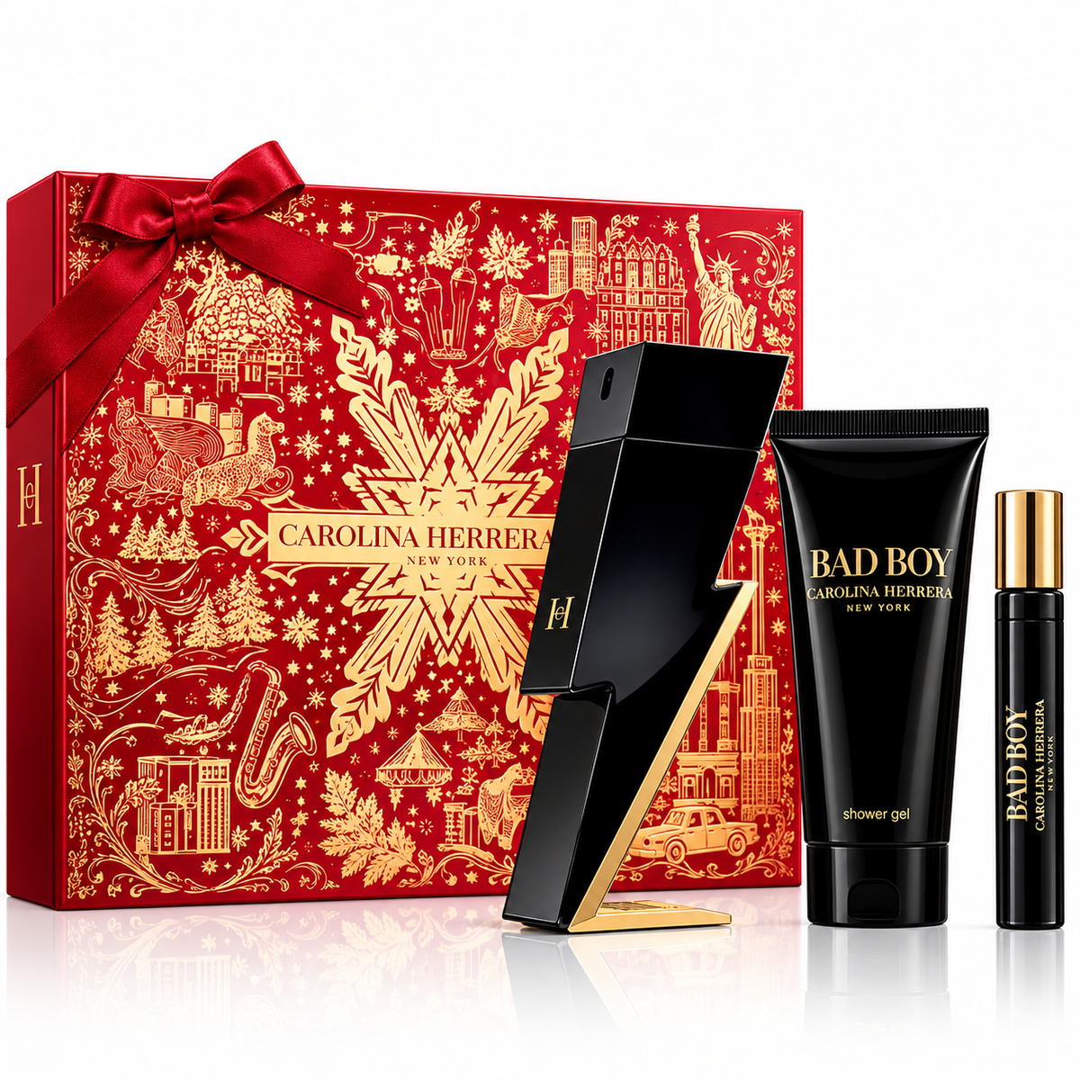 Carolina Herrera Bad Boy Eau de Toilette 3-Piece Gift Set for Men