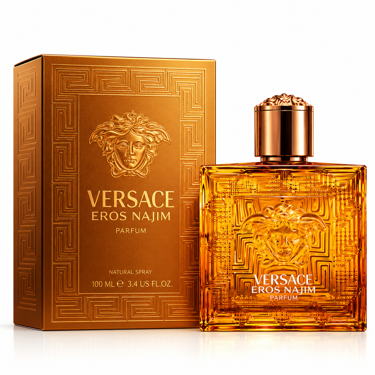 Versace Eros Najim Parfum 3.4 oz (100 ml) – Men's Fragrance